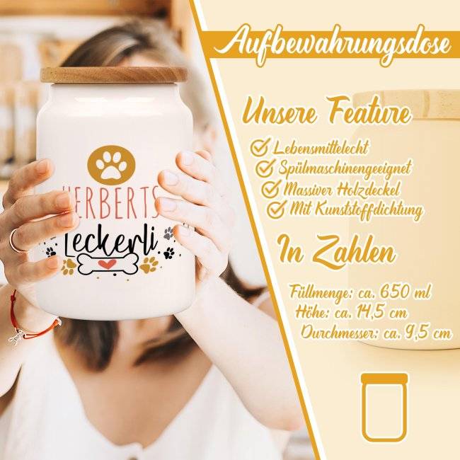 Tassendruck Leckerlidose für Hunde - mit Wunschname Hotsell
