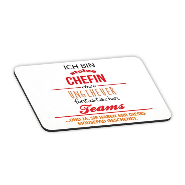 Tassendruck Mousepad - Stolze Chefin Günstiger Verkauf