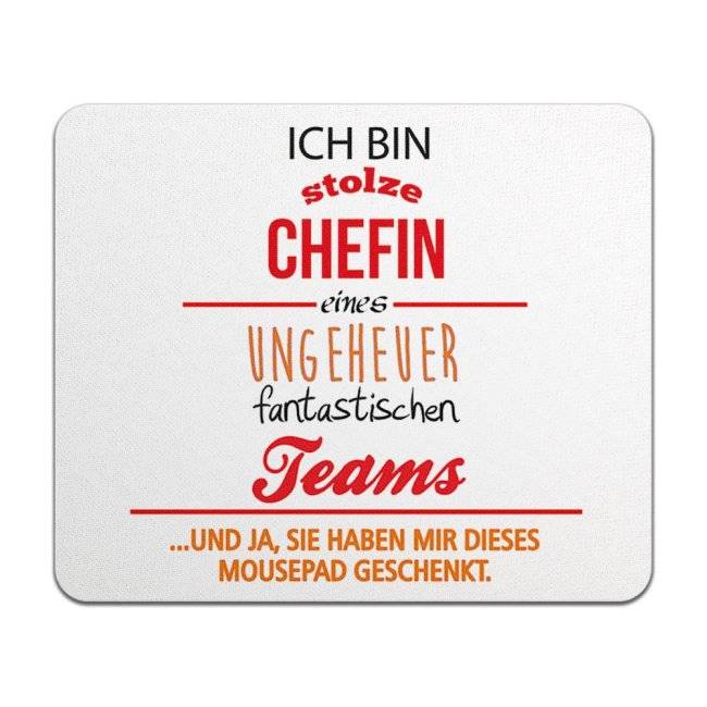 Tassendruck Mousepad - Stolze Chefin Günstiger Verkauf