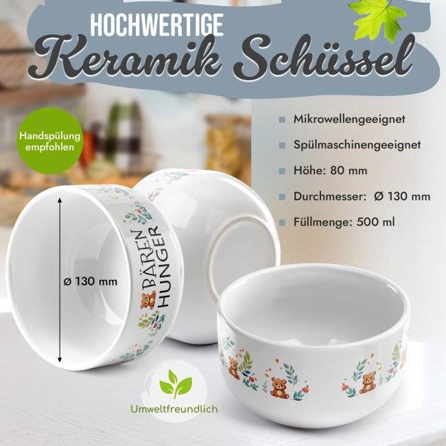 Tassendruck Müslischüssel - Bärenhunger - 500 ml Top Angebot