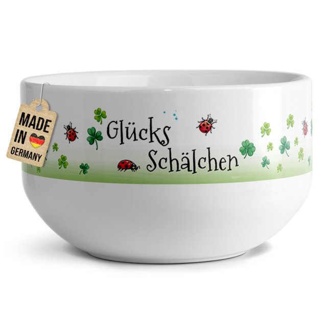 Tassendruck Müslischüssel - Glücksschälchen - 500 ml