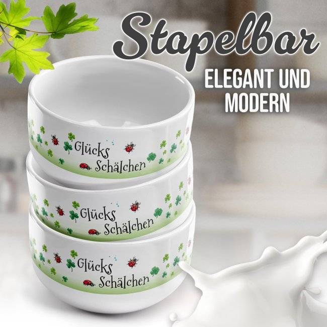 Tassendruck Müslischüssel - Glücksschälchen - 500 ml Neueste Mode
