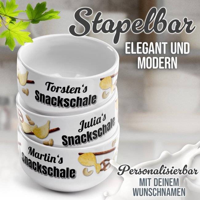 Tassendruck Müslischüssel - Snackschale salzig - mit Name - 500 ml Online Outlet