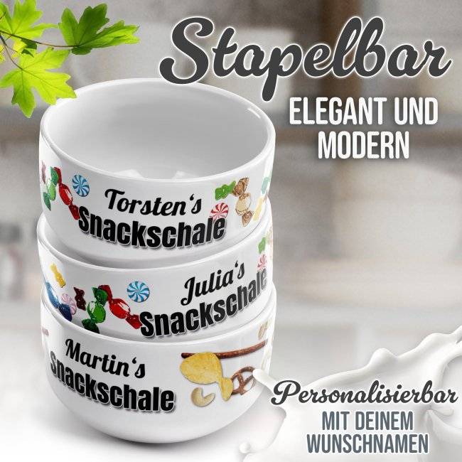 Tassendruck Müslischüssel - Snackschale süß - mit Name - 500 ml Zeitlich begrenztes Angebot