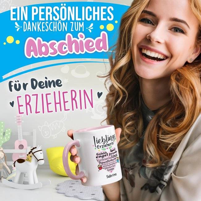 Tassendruck Personaliserte - Lieblingserzieherin - mit Name bedrucken VIP-Rabatte