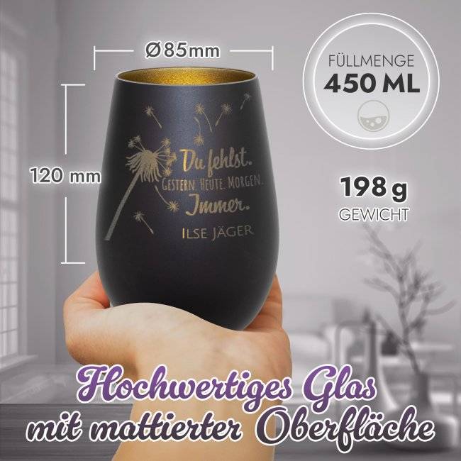 Tassendruck Trauerlicht - Du fehlst - mit Name - inkl. Teelicht Discount Store für neue Produkte