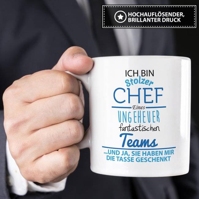 Tassendruck Stolzer Chef - Keramik Weiß Im Verkauf