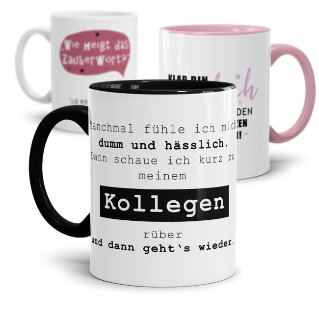 Tassendruck mit Spruch -verschiedene Sprüche und Motive