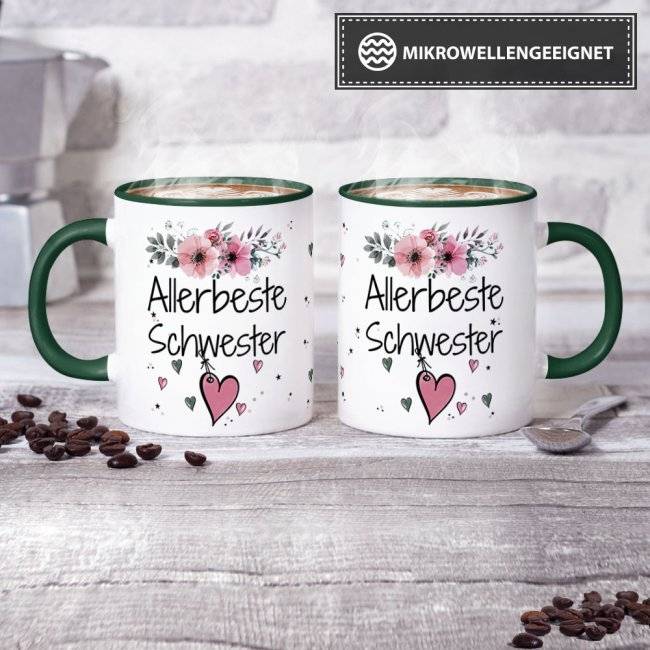 Tassendruck Tassen mit schönem Blumenmotiv - Allerbeste Familienmitglieder Blitzverkäufe