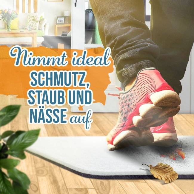 Tassendruck Filz-Fußmatte mit lustigem Spruch - Bier dabei, Eintritt frei! - 60 x 40 cm Begrenztes Angebot
