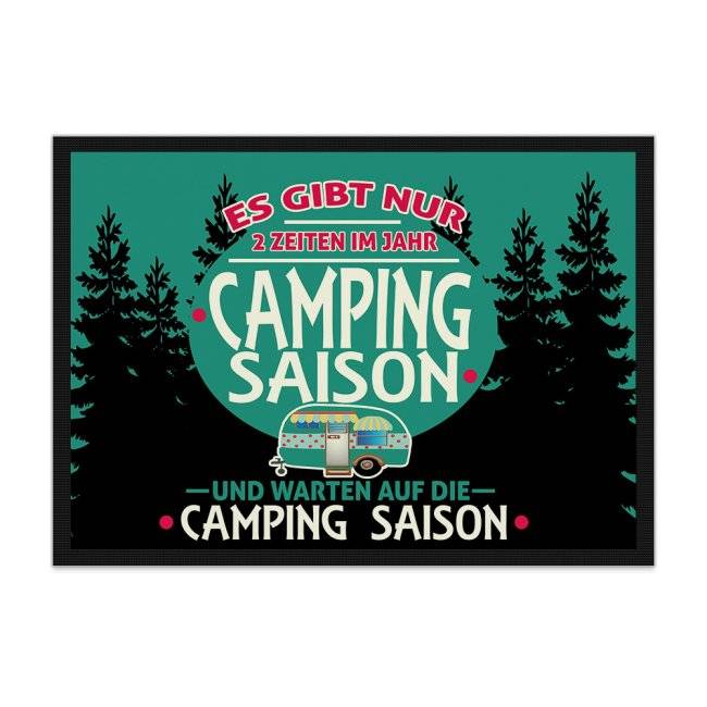 Tassendruck Lustige Fußmatte Camping - Camping Saison