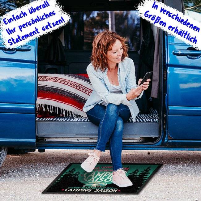 Tassendruck Lustige Fußmatte Camping - Camping Saison Cyber Monday