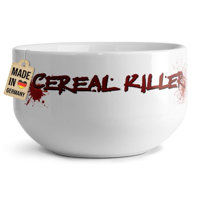 Tassendruck Müslischüssel - Cereal Killer - mit Name - 500 ml Saisonale Angebote