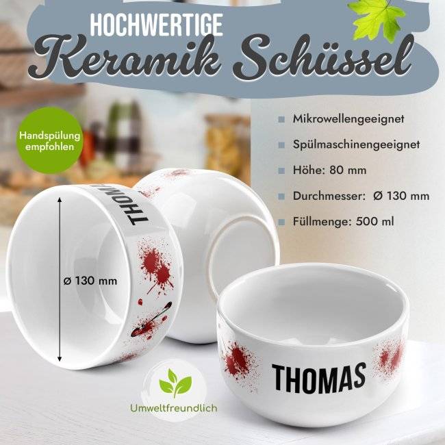 Tassendruck Müslischüssel - Cereal Killer - mit Name - 500 ml Saisonale Angebote