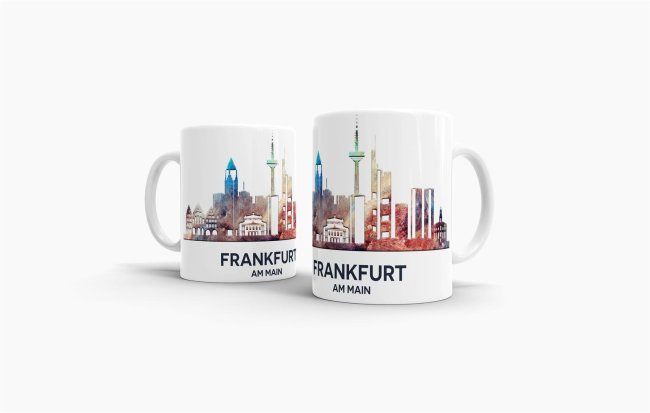 Tassendruck Frankfurt Skyline Tiefpreis