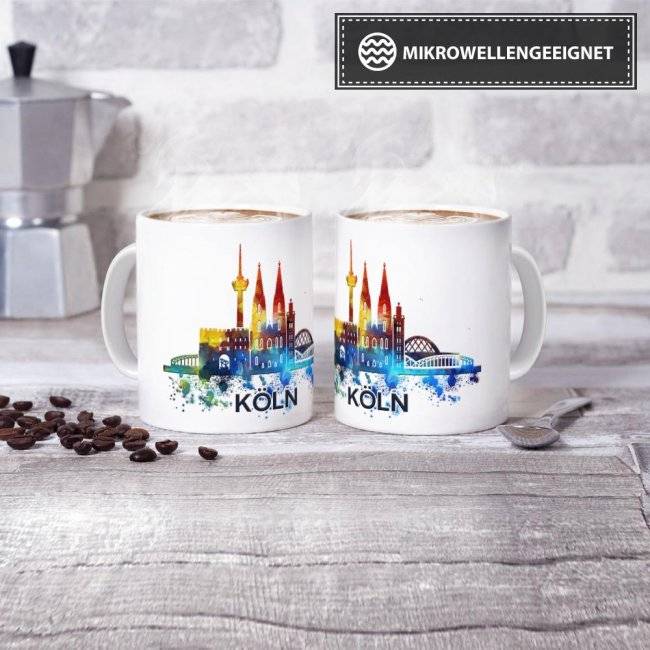 Tassendruck Köln Skyline Kostenlose Rückgabe