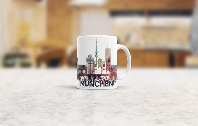 Tassendruck München Skyline Begrenzte Freigabe