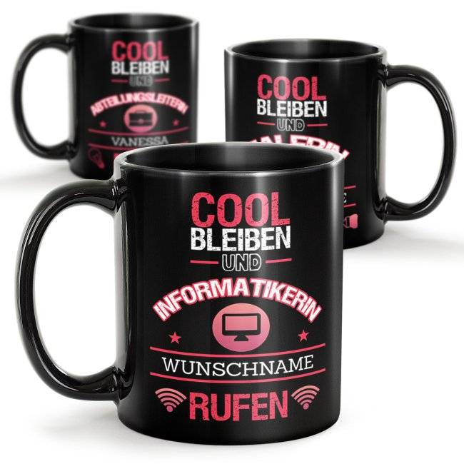Tassendruck Schwarze - Weibliche Berufe - mit Name selbst gestalten Vierteljährliche Förderung