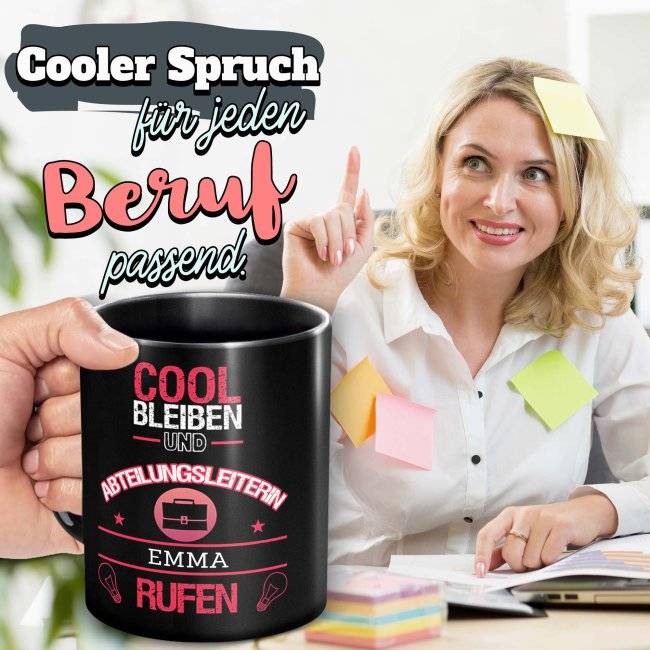 Tassendruck Schwarze - Weibliche Berufe - mit Name selbst gestalten Vierteljährliche Förderung