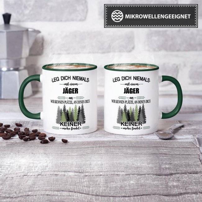 Tassendruck für Jäger und Jägerin - Leg dich niemals mit einem Jäger/einer Jägerin an Riesige Rabatte