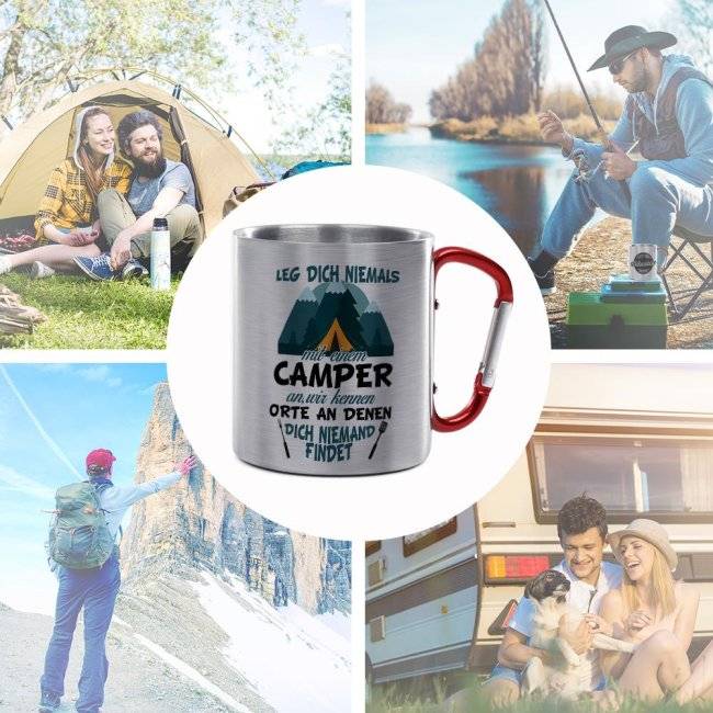 Tassendruck Karabiner - Leg dich niemals mit einem Camper an Begrenzt auf 3 Tage