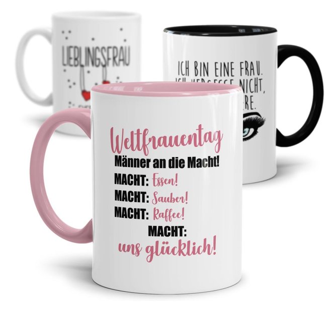 Tassendruck für die Frau mit Spruch - Frauentag