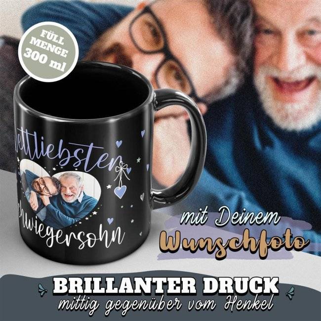 Tassendruck Schwarze mit Foto - Weltliebster - Männliche Form Versandkostenfrei