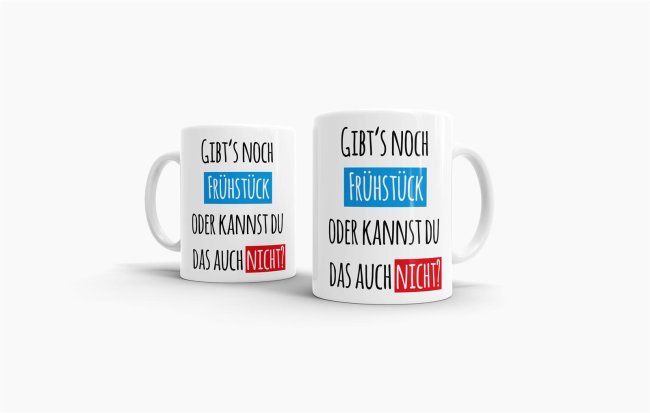 Tassendruck Gibt´s noch Frühstück? Großer Ausverkauf