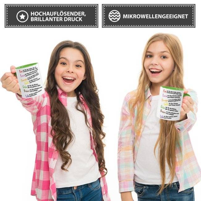 Tassendruck für Kinder mit Spruch zum Kitaabschied - Danke für die Kitazeit Blitzangebot