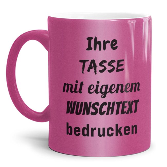 Tassendruck Fototasse rosa-metallic Outlet