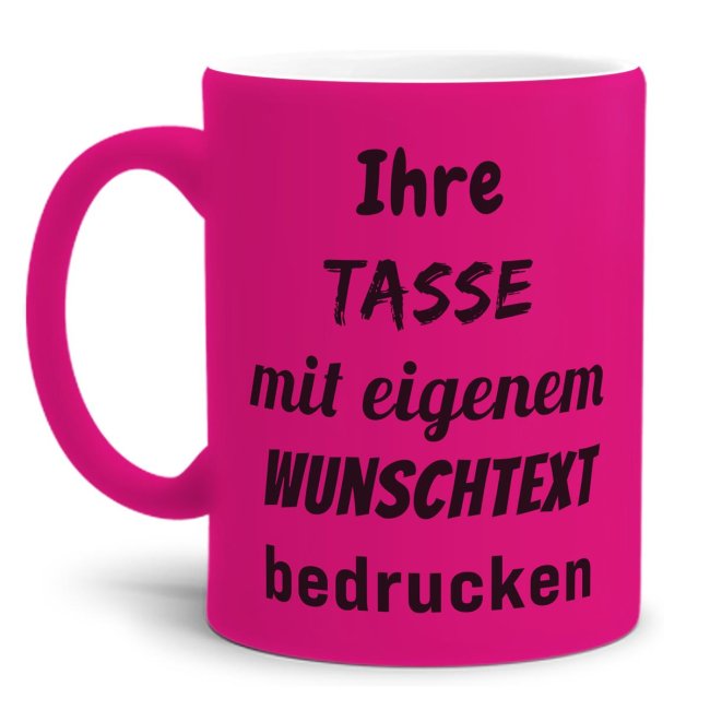 Tassendruck Fototasse NEON Pink Meist gekauft