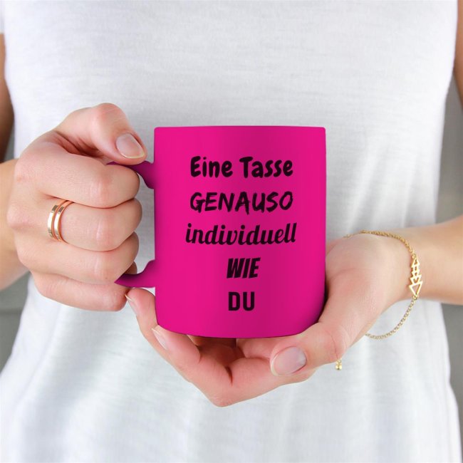 Tassendruck Fototasse NEON Pink Meist gekauft