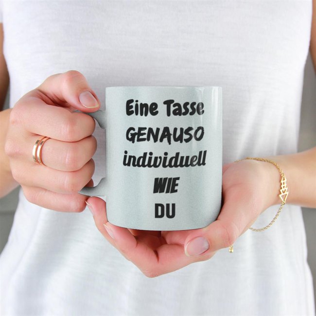 Tassendruck Fototasse silber-metallic Limitierter Zeitrabatt
