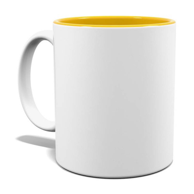 Tassendruck Fototasse innen gelb Flash Sale
