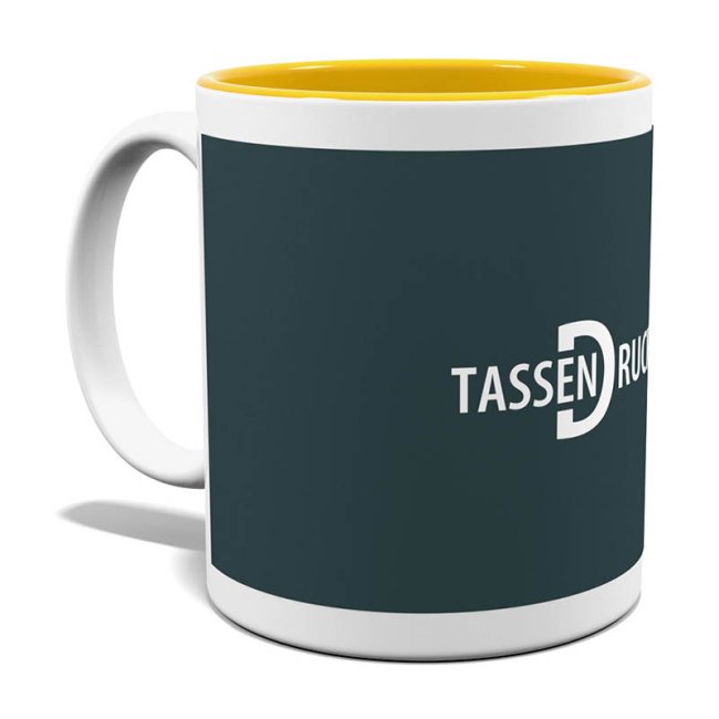 Tassendruck Fototasse innen gelb Flash Sale