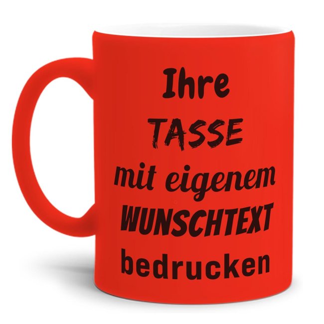 Tassendruck Fototasse NEON Orange Begrenztes Angebot