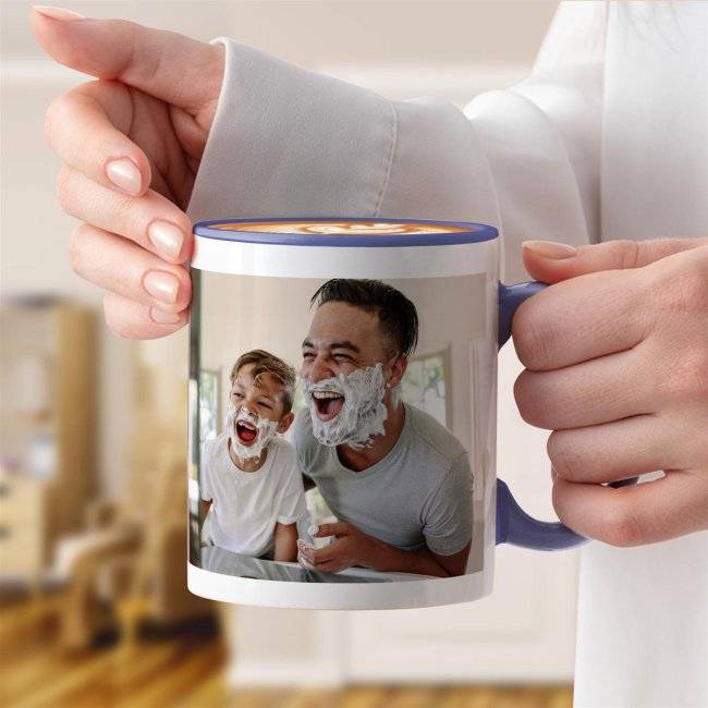 Tassendruck Fototasse Rand/Henkel Cambridge blau Weihnachtsangebot
