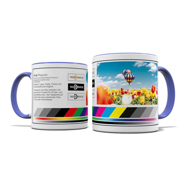 Tassendruck Fototasse Rand/Henkel Cambridge blau Weihnachtsangebot