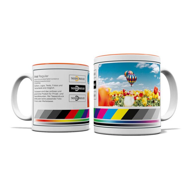 Tassendruck Fototasse innen orange Online Outlet