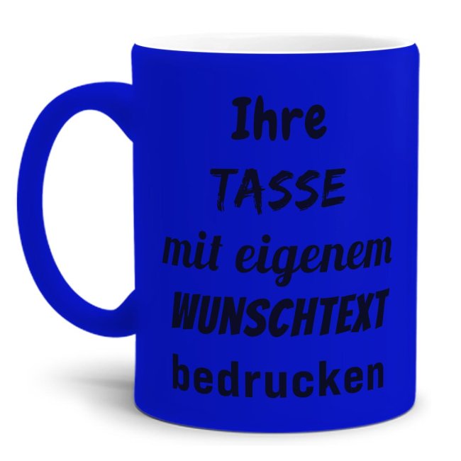 Tassendruck Fototasse NEON Blau