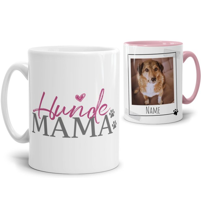 Tassendruck mit Spruch - Hundemama - mit Foto & Name Fabrikpreis