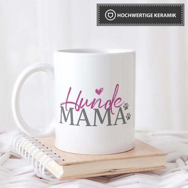 Tassendruck mit Spruch - Hundemama - mit Foto & Name Fabrikpreis