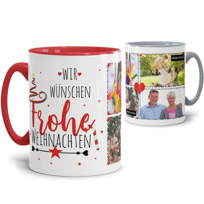 Tassendruck Weihnachtstasse selbst gestalten Großer Ausverkauf
