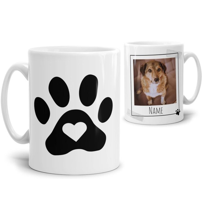 Tassendruck mit Spruch - Pfote - mit Foto & Name Osterangebot