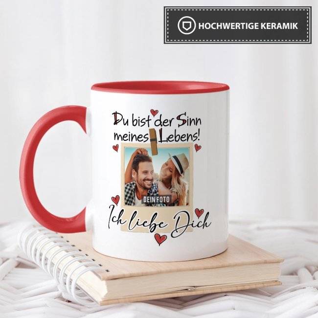 Tassendruck Fototasse - Du bist der Sinn meines Lebens Online Outlet