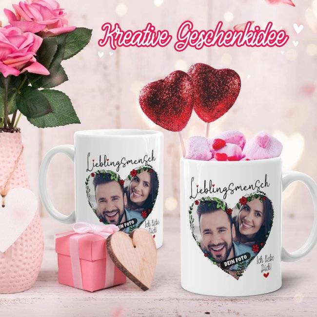 Tassendruck - Lieblingsmensch mit Foto - Ich Liebe Dich Zeitlich begrenztes Angebot