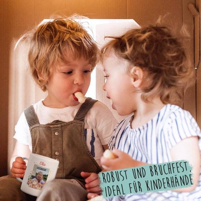 Tassendruck Plastiktasse mit Foto für Kinder - Äffchen - mit Name personalisierbar - aus robustem Kunststoff Riesige Ersparnisse