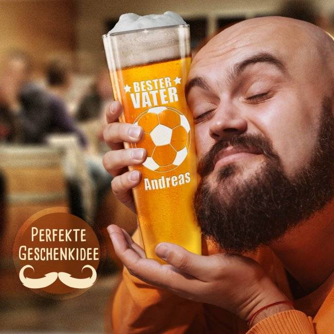 Tassendruck Graviertes Bierglas mit Name - Bester Vater Online Outlet