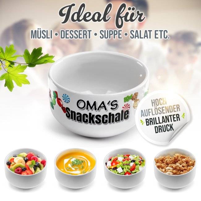 Tassendruck Müslischüssel - Omas Snackschale süß - 500 ml Exklusive Angebote