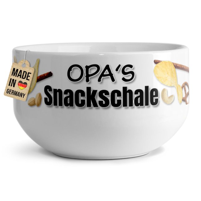 Tassendruck Müslischüssel - Opas Snackschale salzig - 500 ml